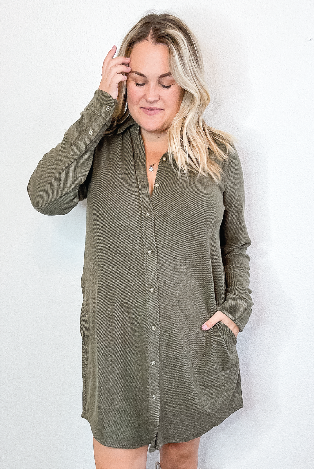 Faherty - Legend Sweater Dress - Olive