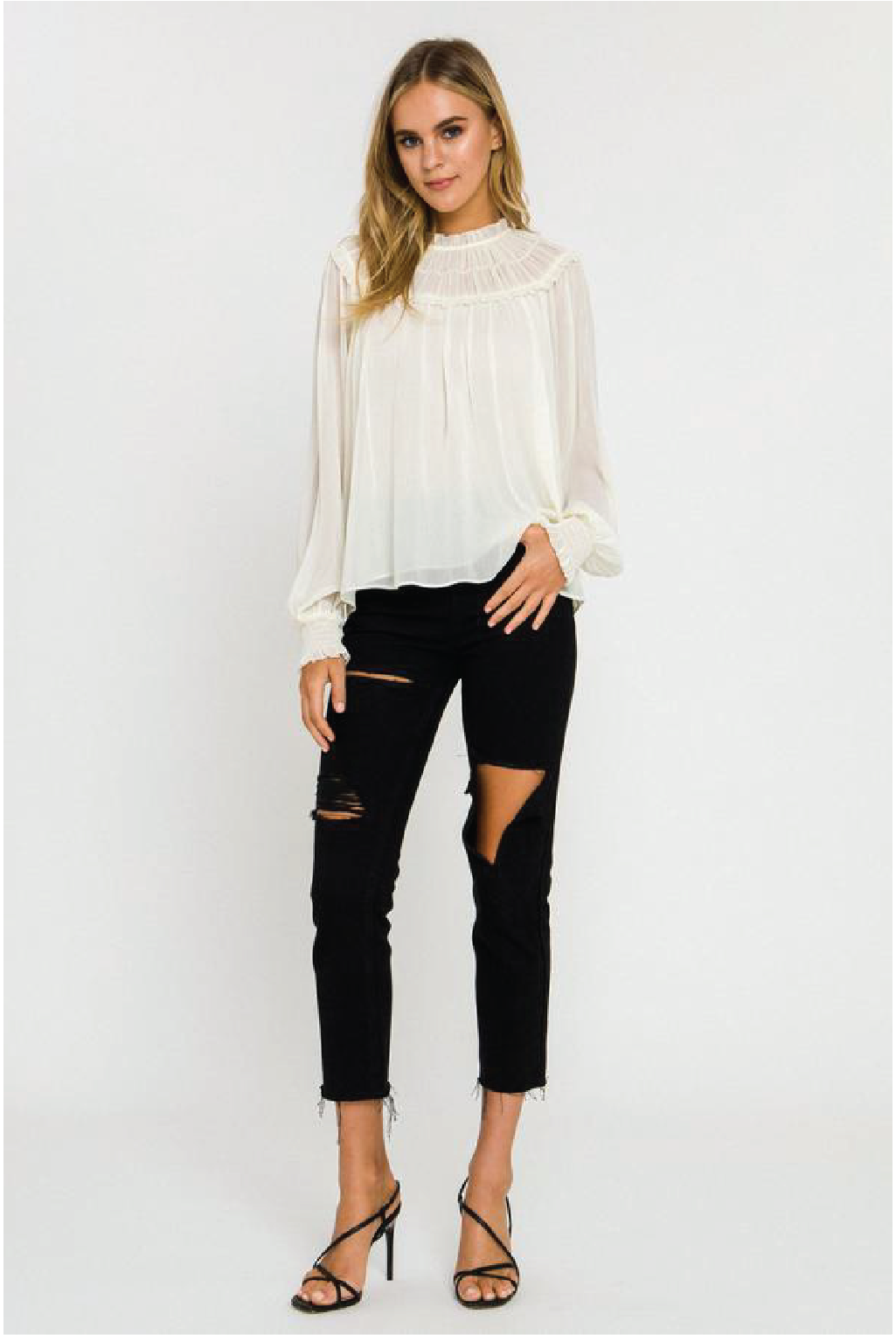 Felicity Blouse -Ivory - Tucker Brown
