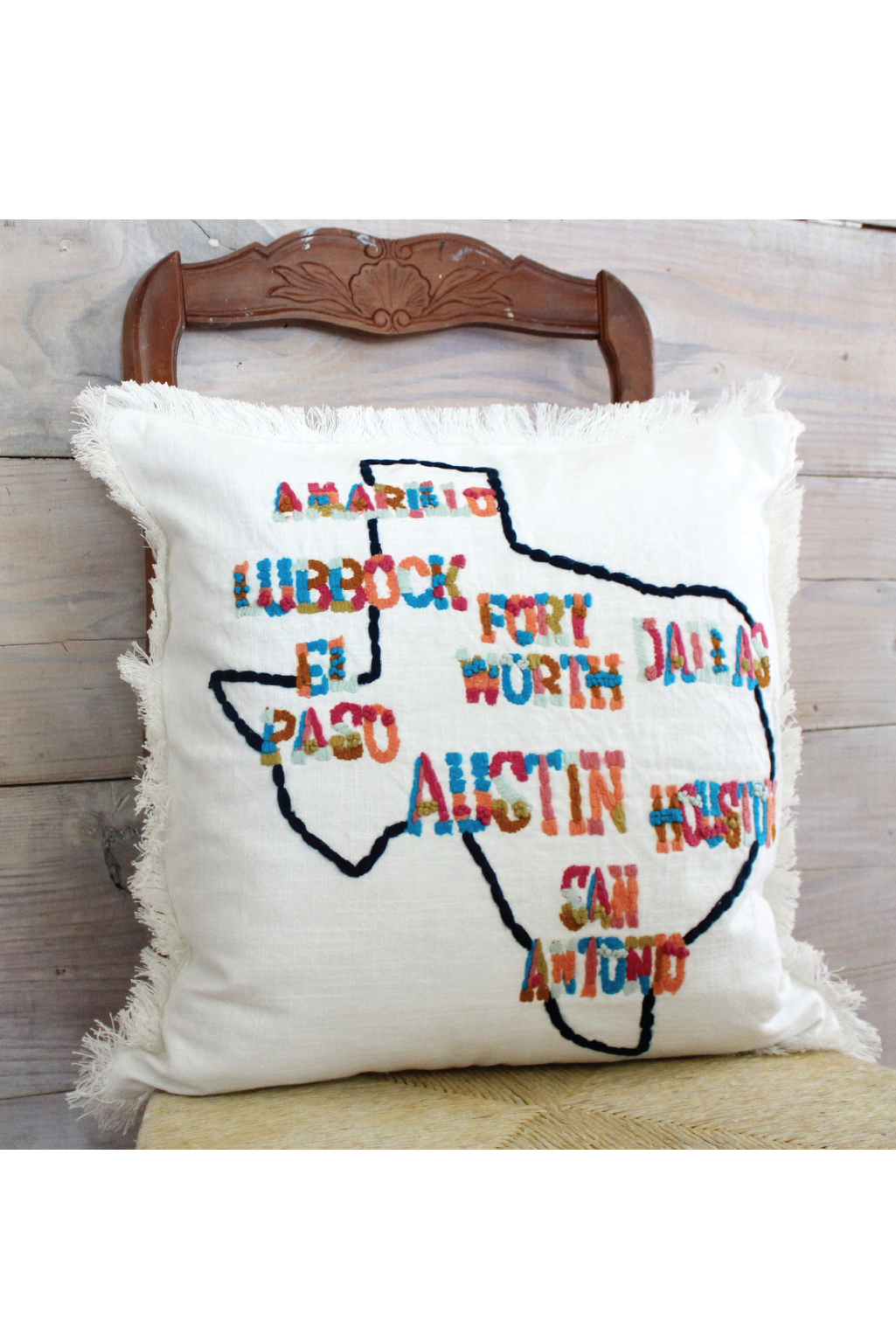 Texas Cities Pillow