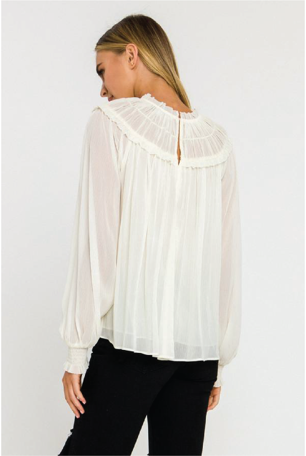 Felicity Blouse -Ivory - Tucker Brown