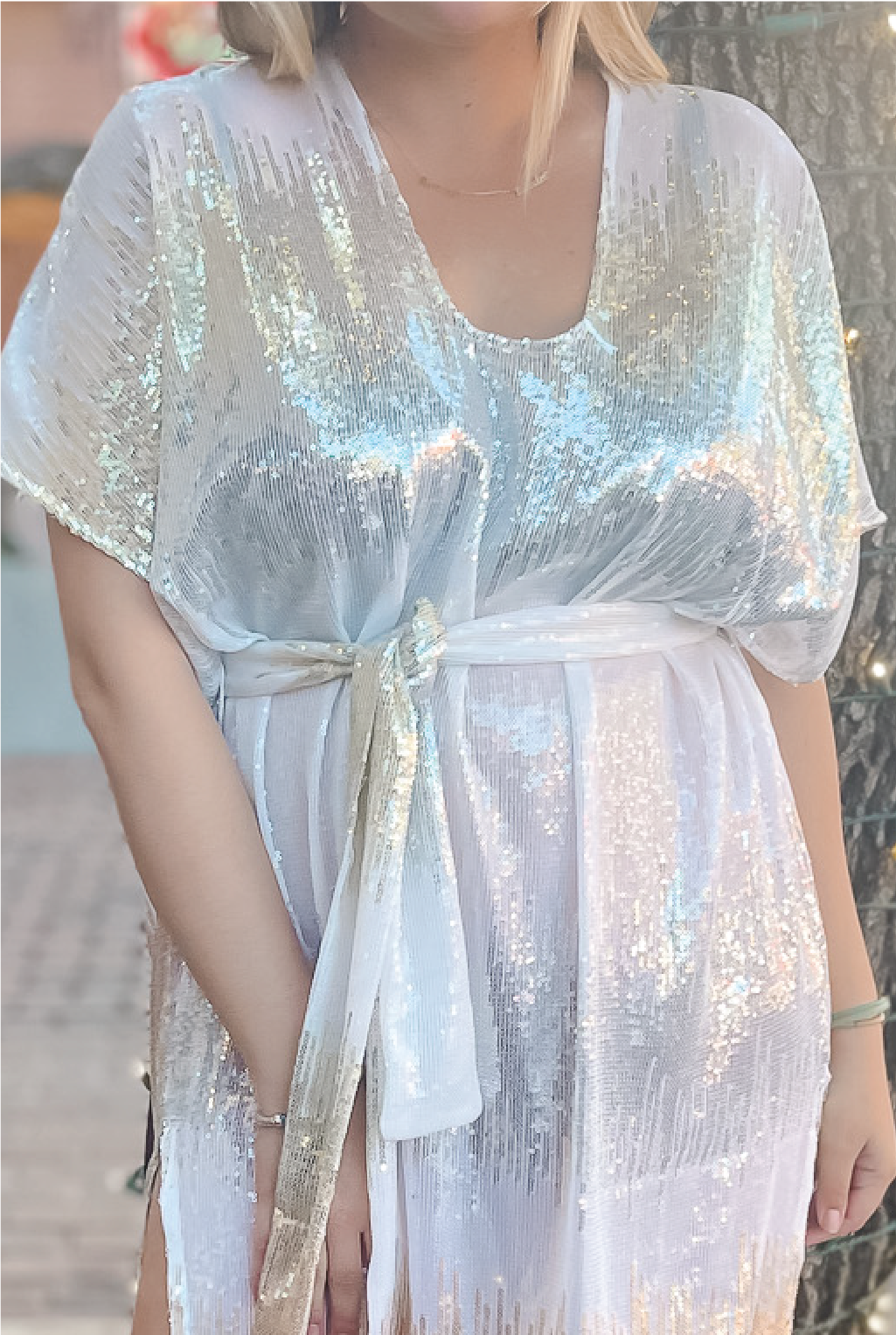 Grand Canal Sequin Kaftan Tucker Brown