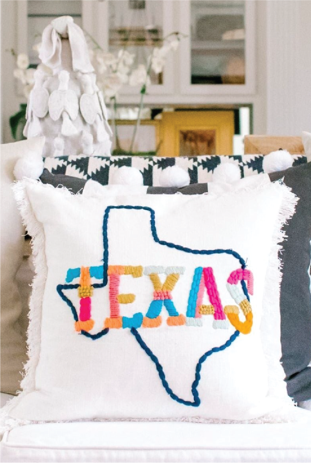 Texas Map Pillow