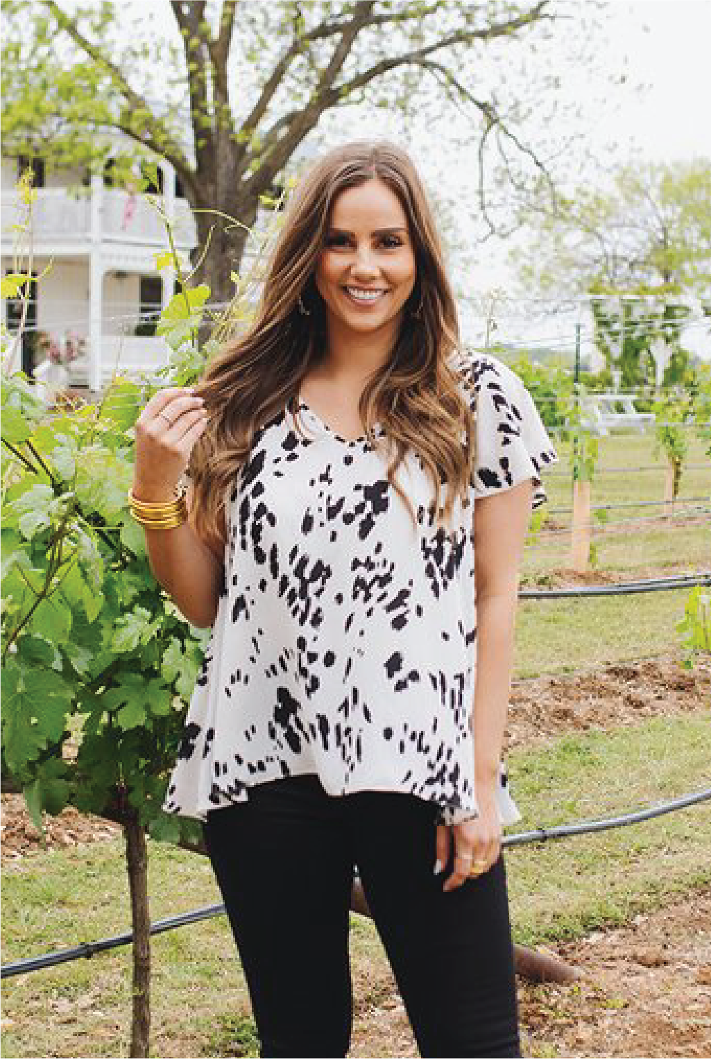 Buddy Love - Avril Snow Leopard Top