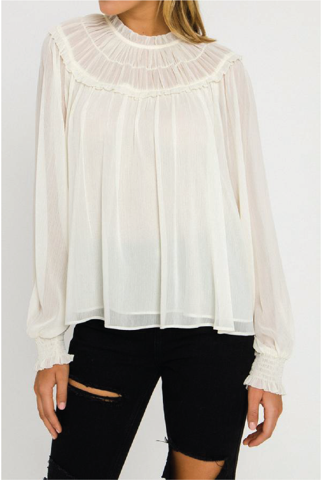 Felicity Blouse -Ivory - Tucker Brown