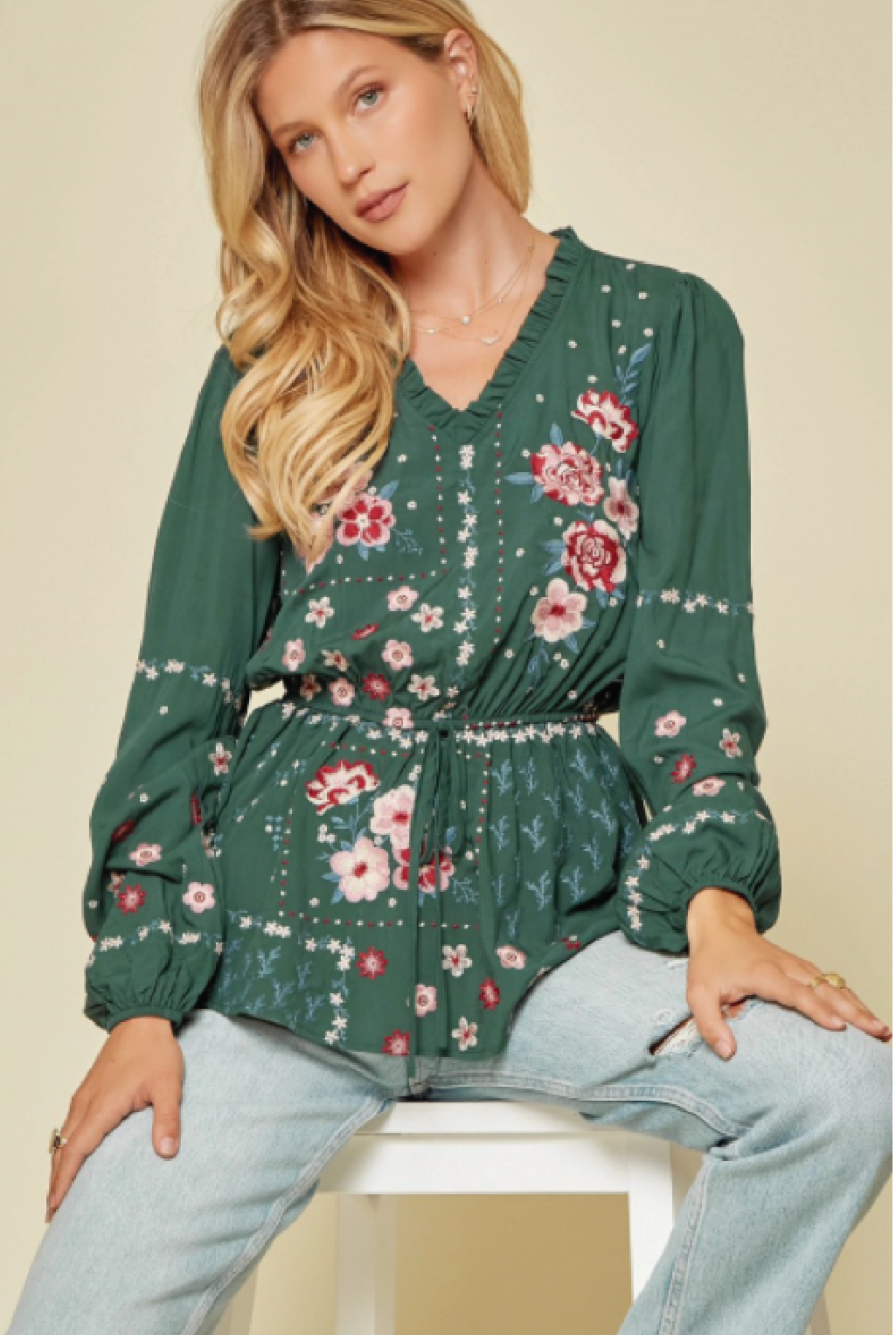 Noel Embroidered Blouse
