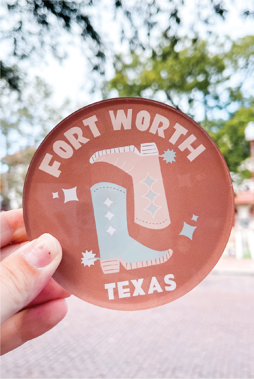 Fort Worth Boots Coaster - Brown