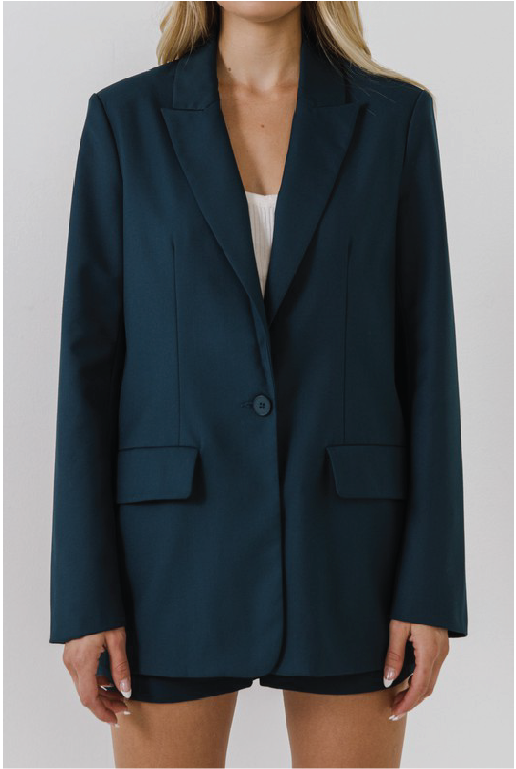Back To Business Blazer - Teal