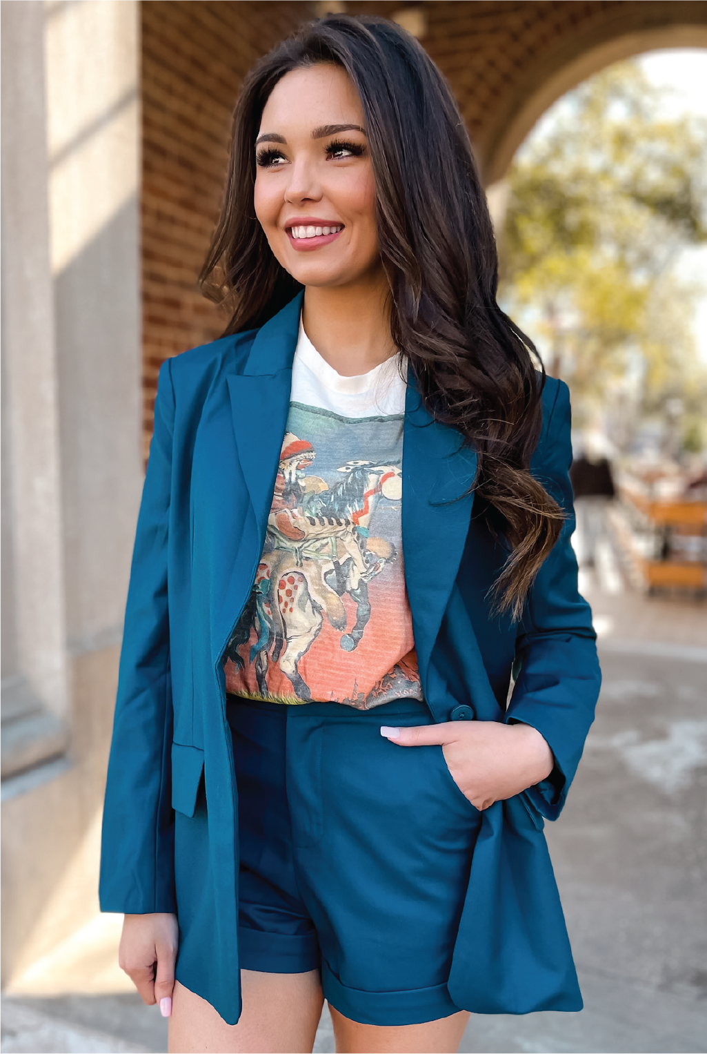 Back To Business Blazer - Teal
