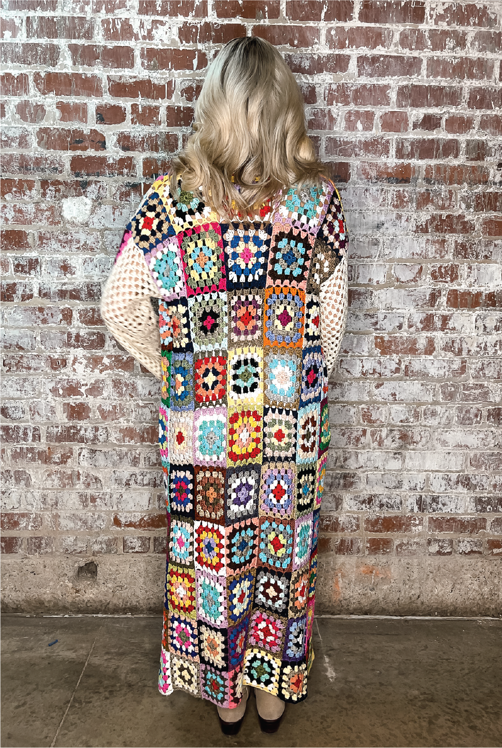 Mimi's Crochet Long Cardigan - Multi