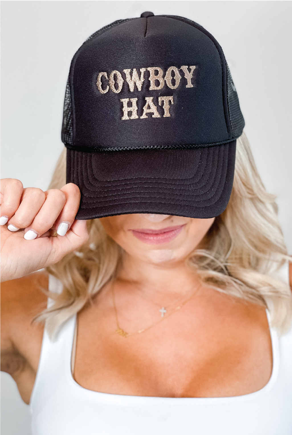 Cowboy Hat Trucker - Black