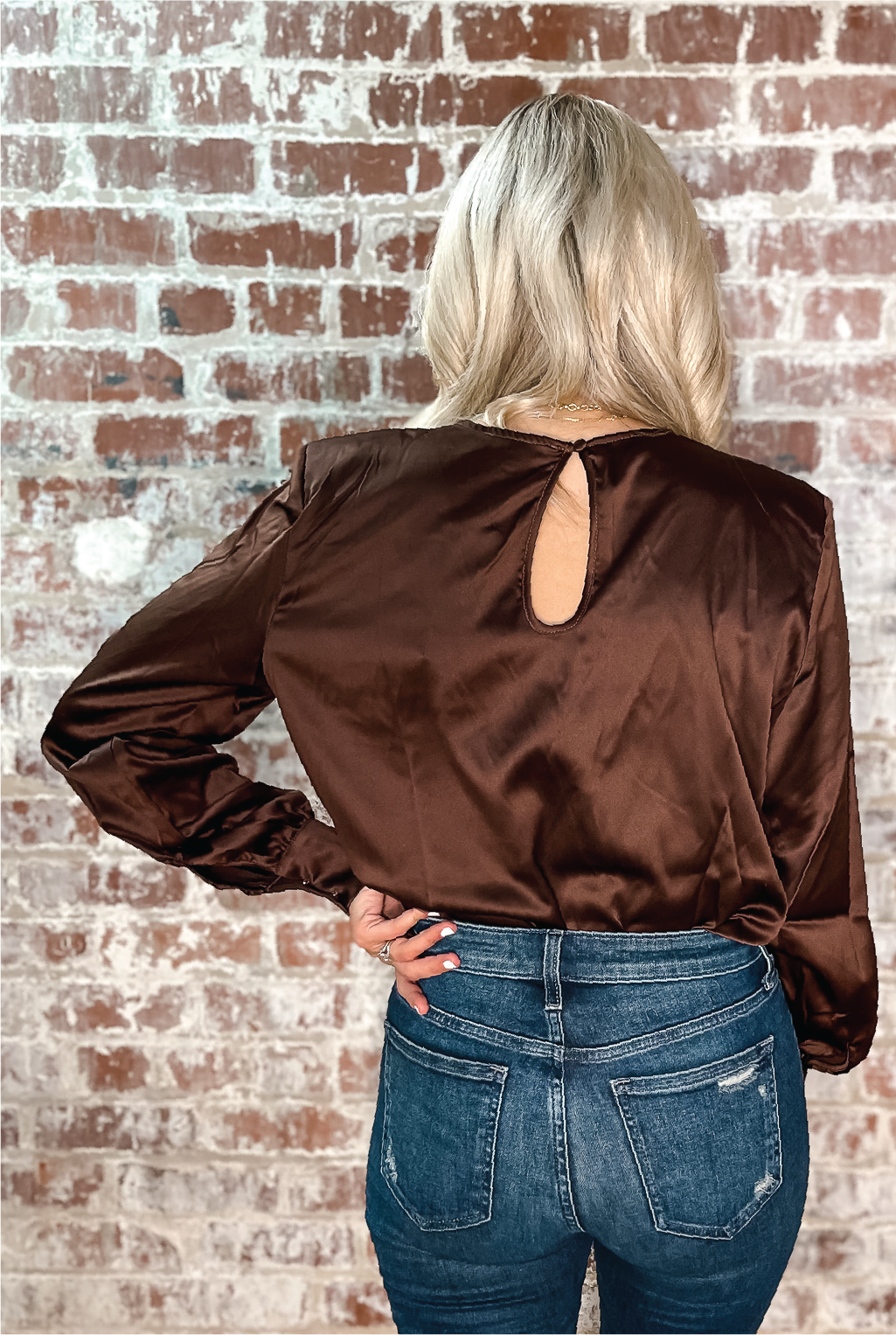 Steve Madden - Tamira Satin Bodysuit - Chocolate