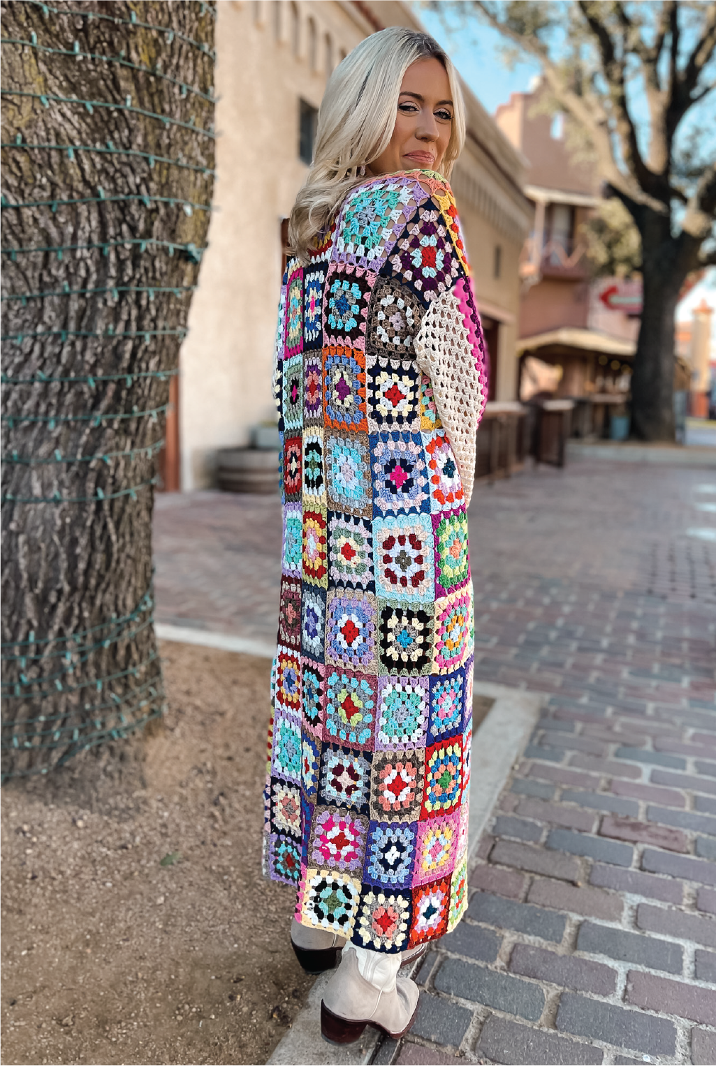 Mimi's Crochet Long Cardigan - Multi