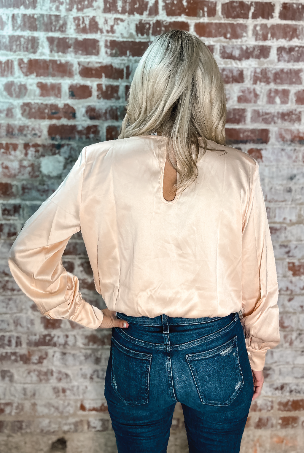 Tamira Satin Bodysuit - Pale Pink