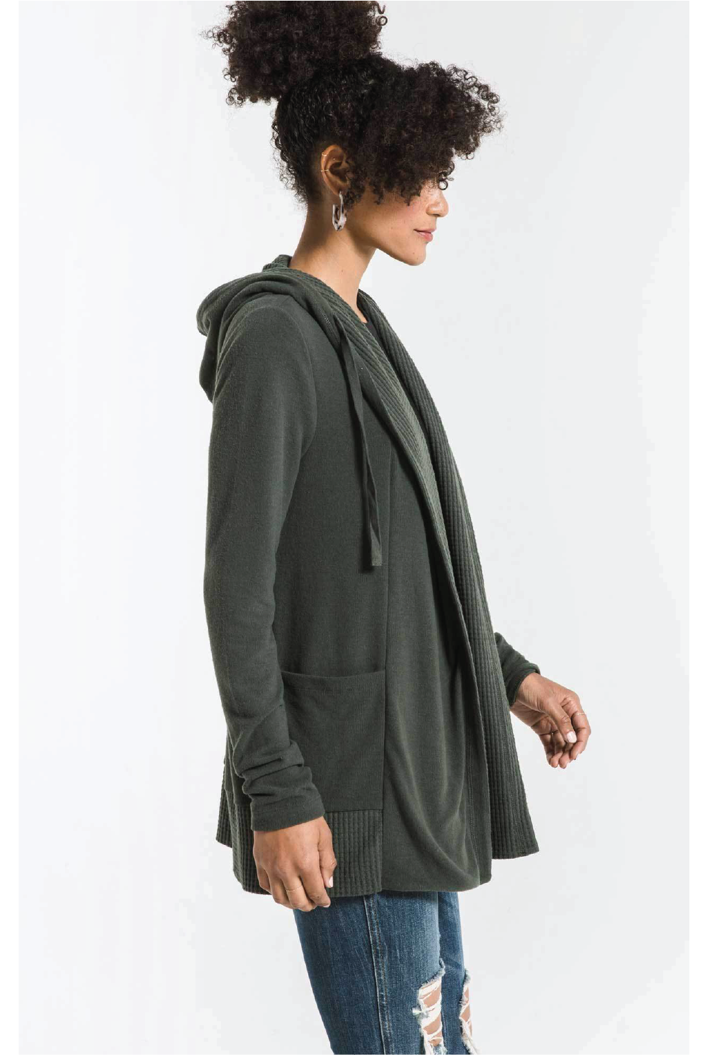Z Supply - Thermal Lined Cardigan - Olive - Tucker Brown