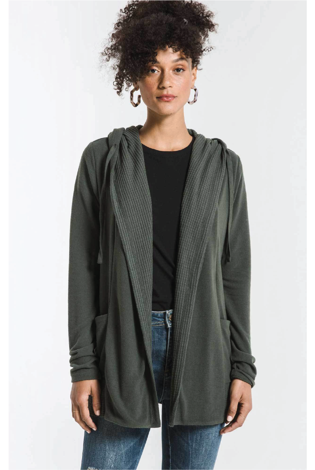 Z Supply - Thermal Lined Cardigan - Olive - Tucker Brown