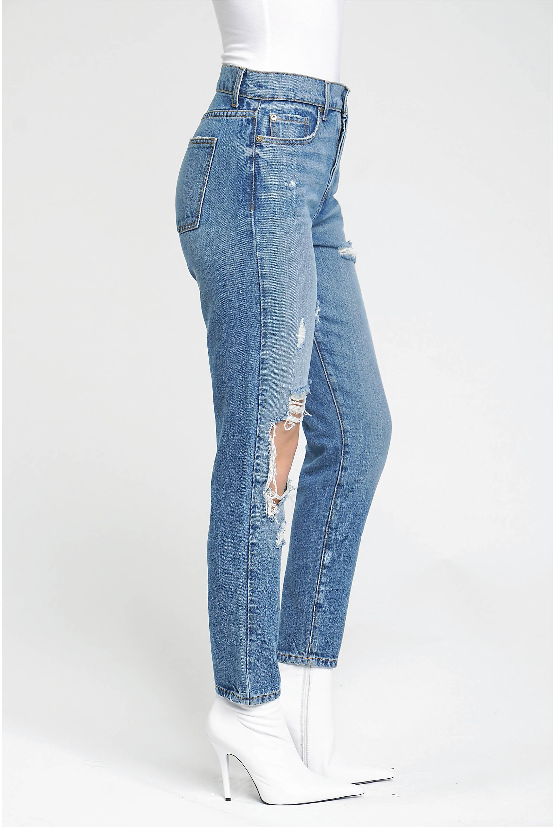 Nico Mom Jean - Denim - Tucker Brown