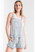 Z Supply - Knit Denim Shortalls - Light Denim - Tucker Brown