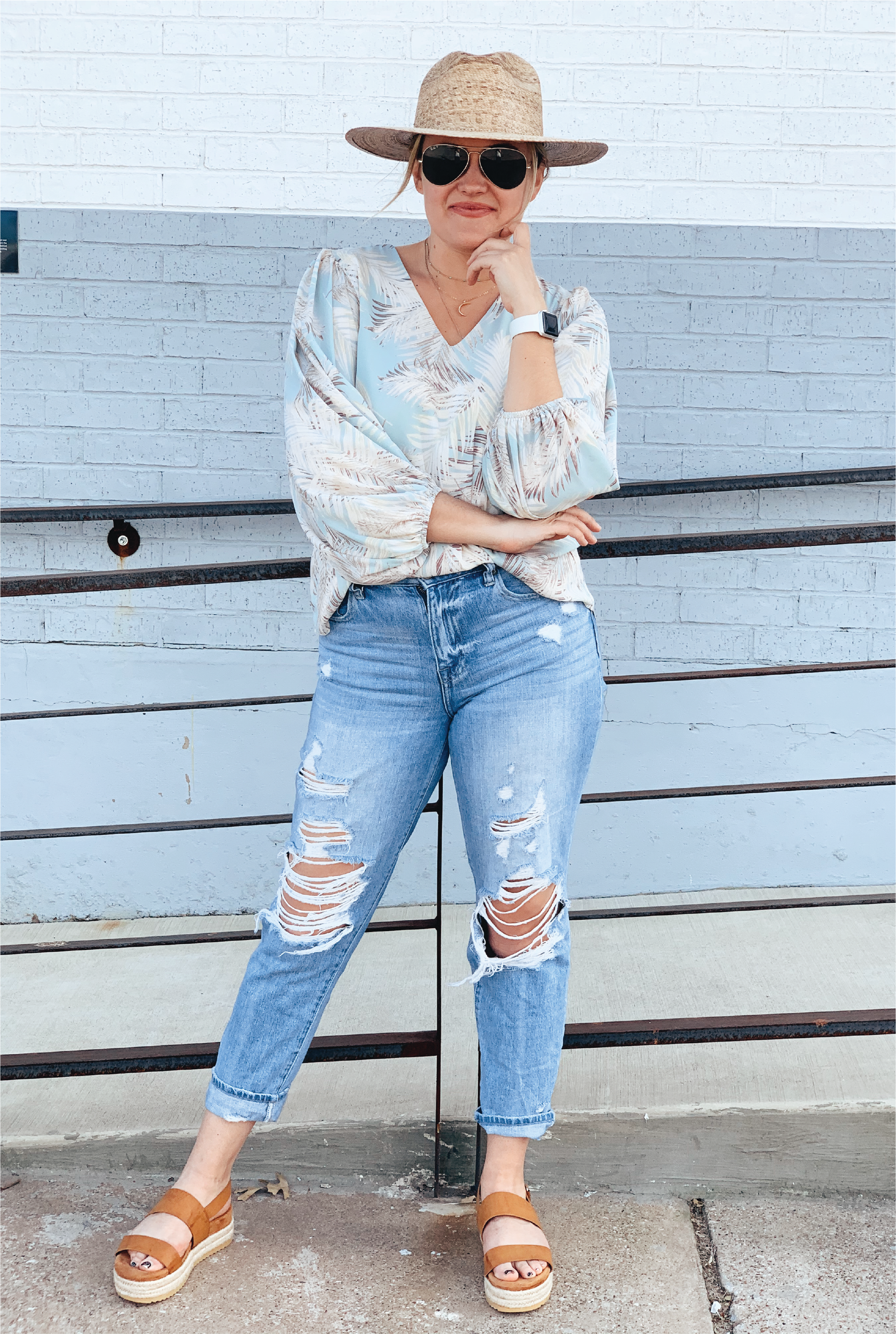 Calming Waters Blouse - Aqua - Tucker Brown