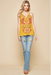Carnation Embroidered Tank - Mustard - Tucker Brown